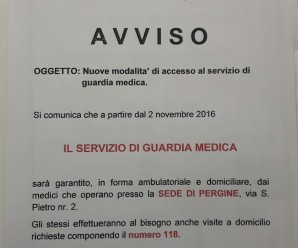 Avviso su nuove modalità guardia medica ?!?!?