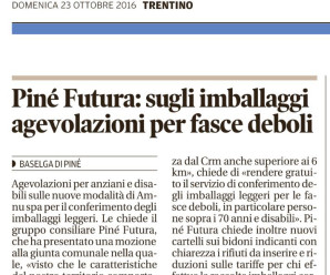 Articolo Trentino 23/10/2016