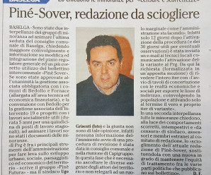 Articolo L’Adige 04/06/2017 – PRG e Bollettino Piné Sover