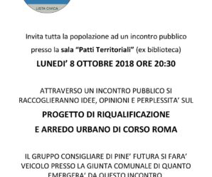 INCONTRO PUBBLICO PER DISCUSSIONE SUL PROGETTO DI RIQUALIFICAZIONE DI CORSO ROMA