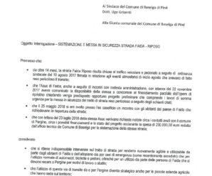 Interrogazione sulla sistemazione e messa in sicurezza della strada Faida – Riposo