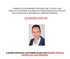 Incontro Tressilla 09/09/2020 ORE 20.00